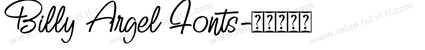 Billy Argel Fonts字体转换